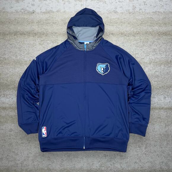 adidas Other - Vintage Y2K Grizzlies Adidas Hoodie Mens XL Navy Blue Full Zip Track Jacket